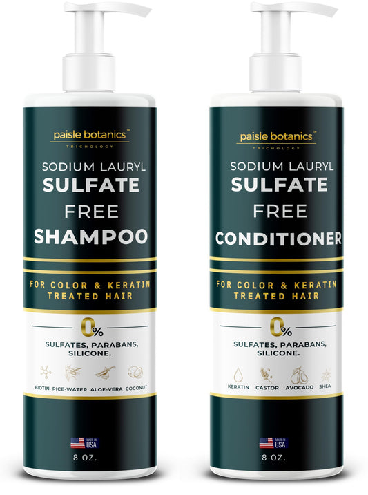 Paisle Botanics shampoo bottle demonstrating color-safe formula for vibrant, long-lasting color