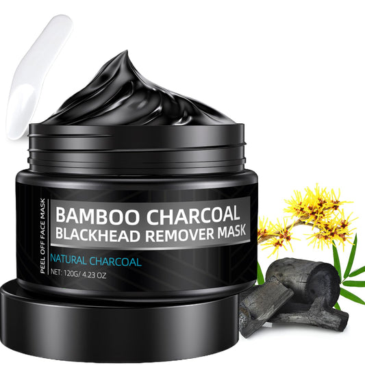 Paistely Blackhead Mask jar close-up highlighting detoxifying charcoal for cleaner pores.