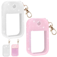 Palksky HandCase glitter pink-white cover protects your Touchland bottle on the go.
