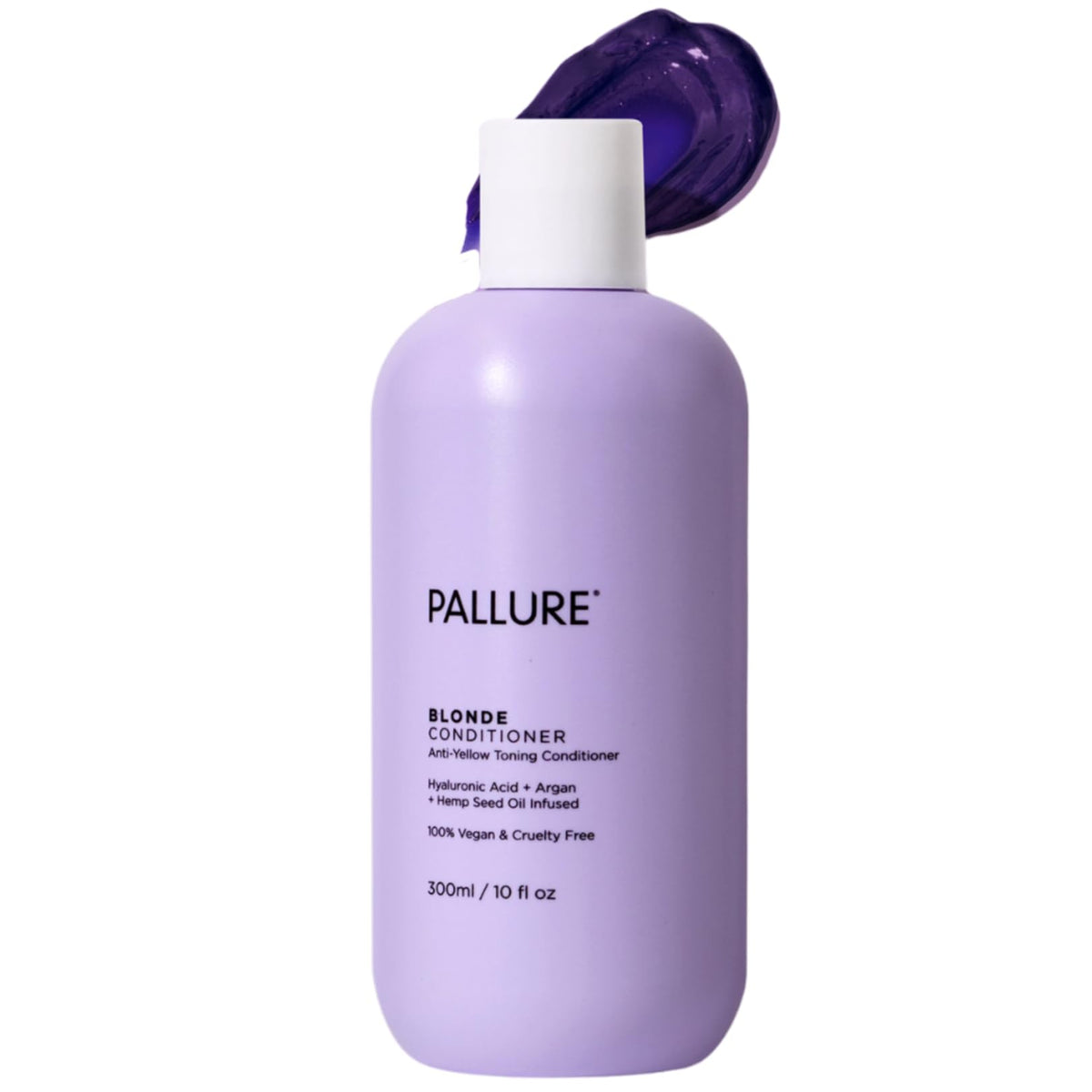 Pallure Blonde Toning Conditioner bottle with violet pigment neutralizes brassiness
