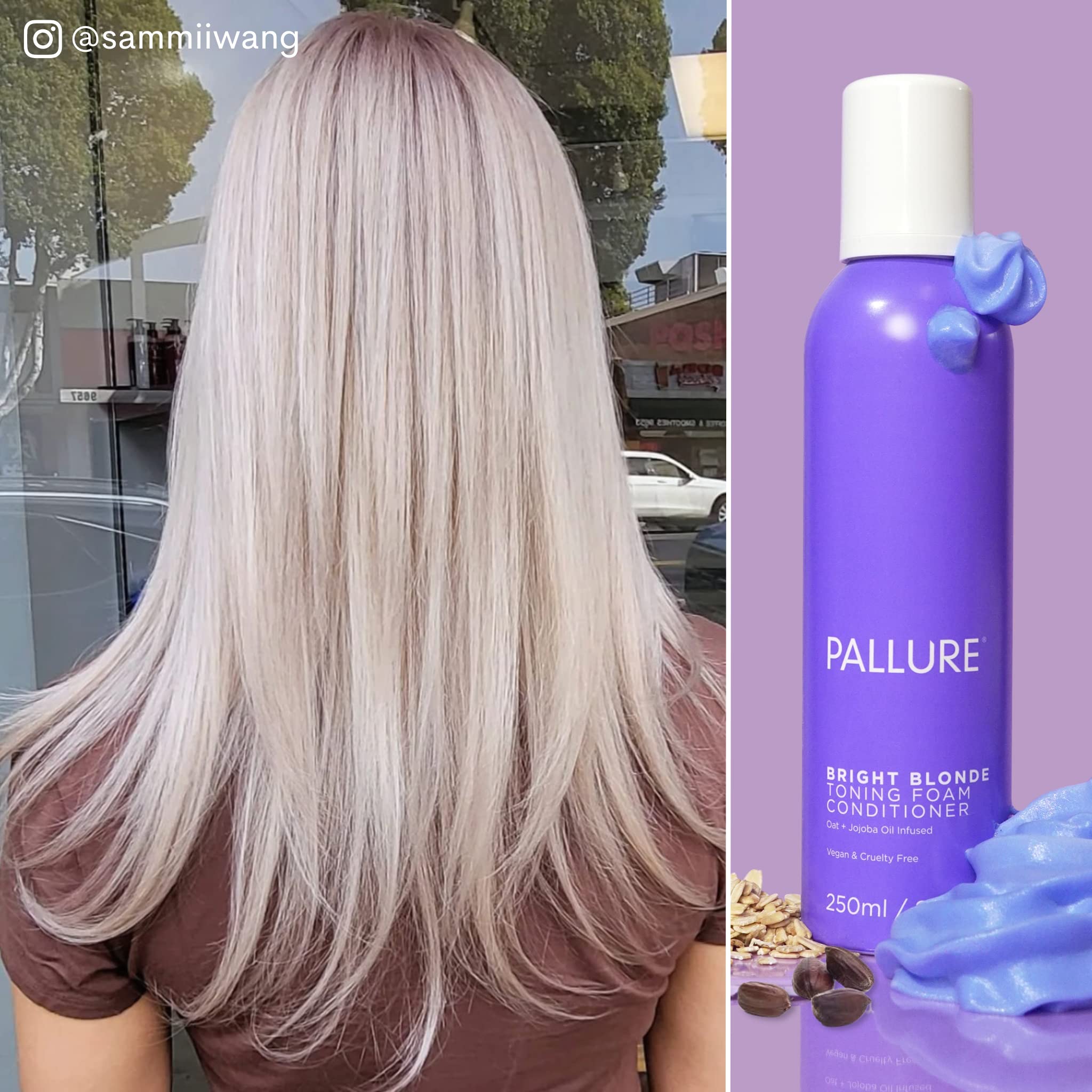 Pallure bottle with cap and foamy formula ready for use.