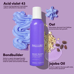 Pallure Bright Blonde Foam bottle ready to shake before use.