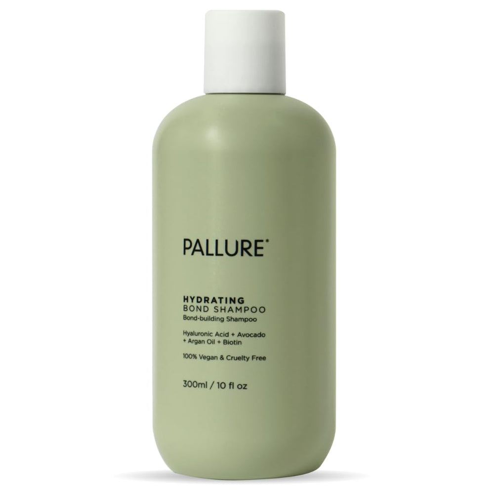 Pallure Hydrating Bond Shampoo bottle highlighting hydration and cleansing power.