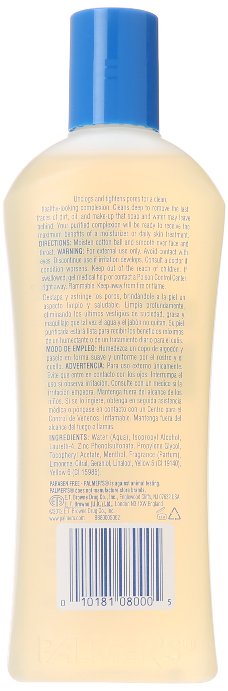 Palmer's Skin Success close-up of vitamin E and menthol ingredients