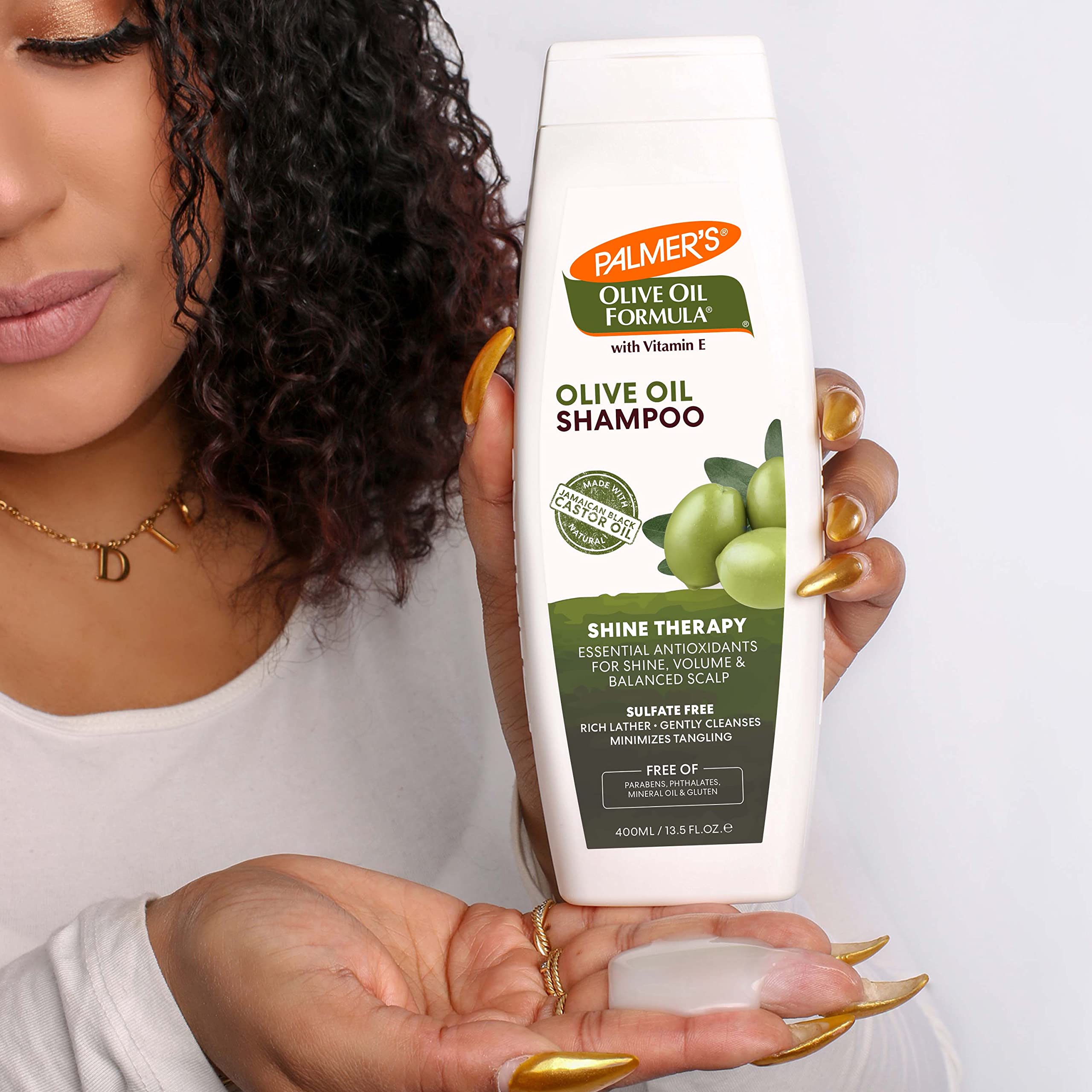 Two-pack packaging of Palmer's Olive Oil Shine Therapy Shampoo