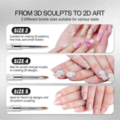 PANA 3D Kolinsky brush offers balanced grip for all users.