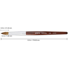 PANA mahogany wood handle closeup showing ergonomic grip