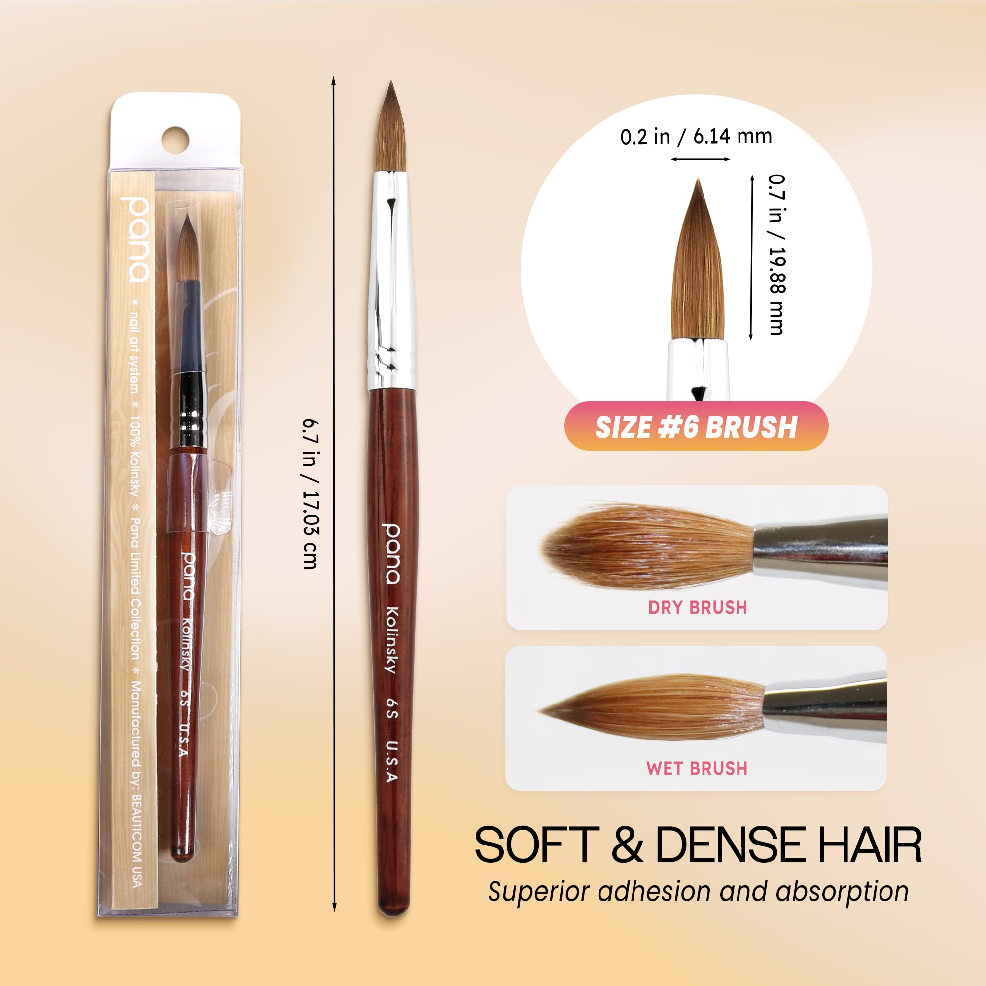 PANA mahogany wood handle design providing comfortable grip.