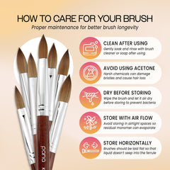 PANA salon-grade brush ideal for fills and full sets.