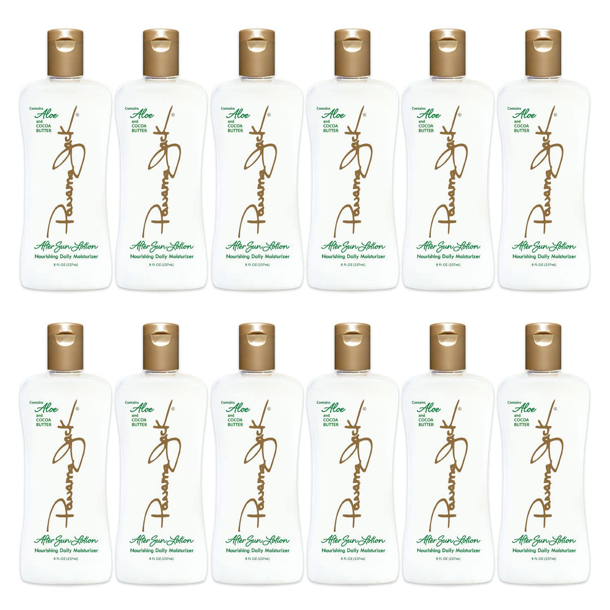 Panama Jack Aloe Moisturizer bottle front showing daily hydration in a clean, classic look.