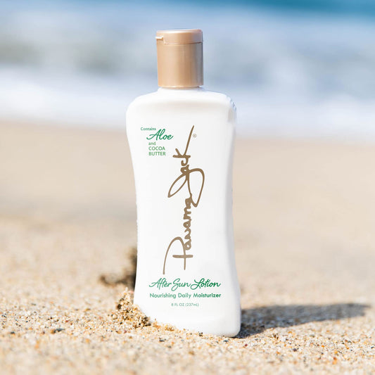 Panama Jack Aloe Moisturizer ingredients: aloe for soothing skin.