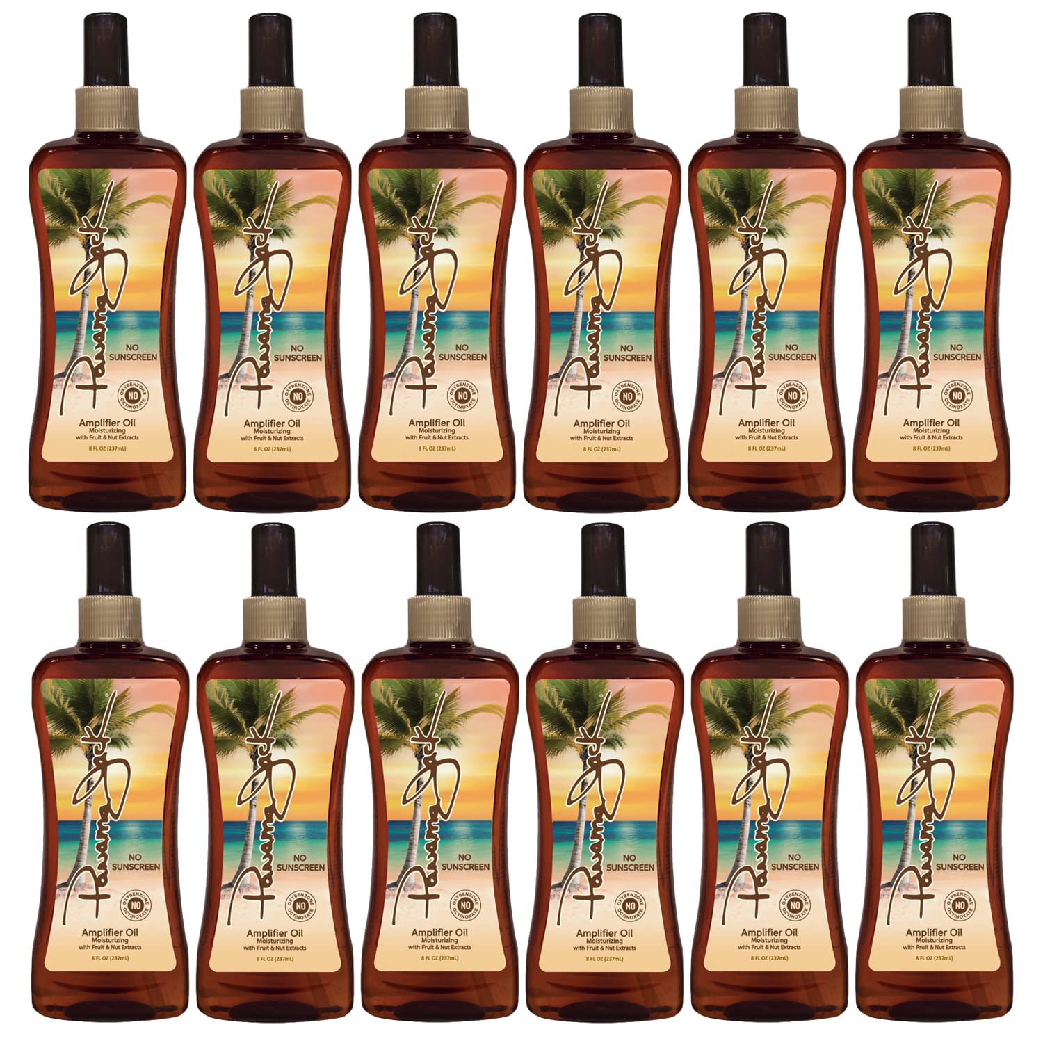 Panama Jack Amplifier Suntan Oil bottle with tropical glow for post-tan upkeep