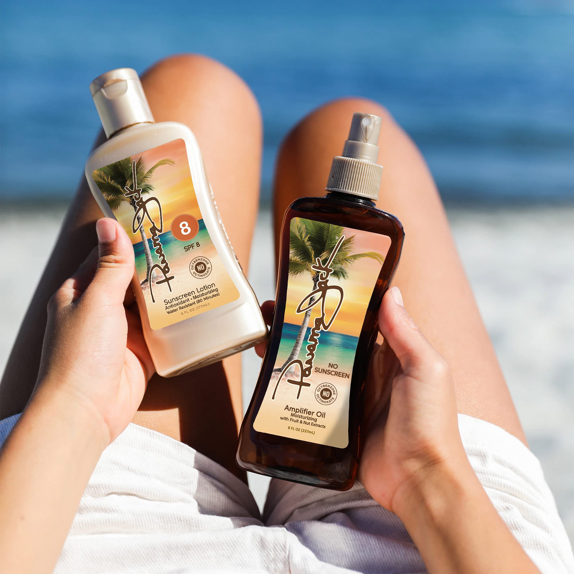 Fruit and nut extracts in Panama Jack Amplifier Oil for nourishing feel