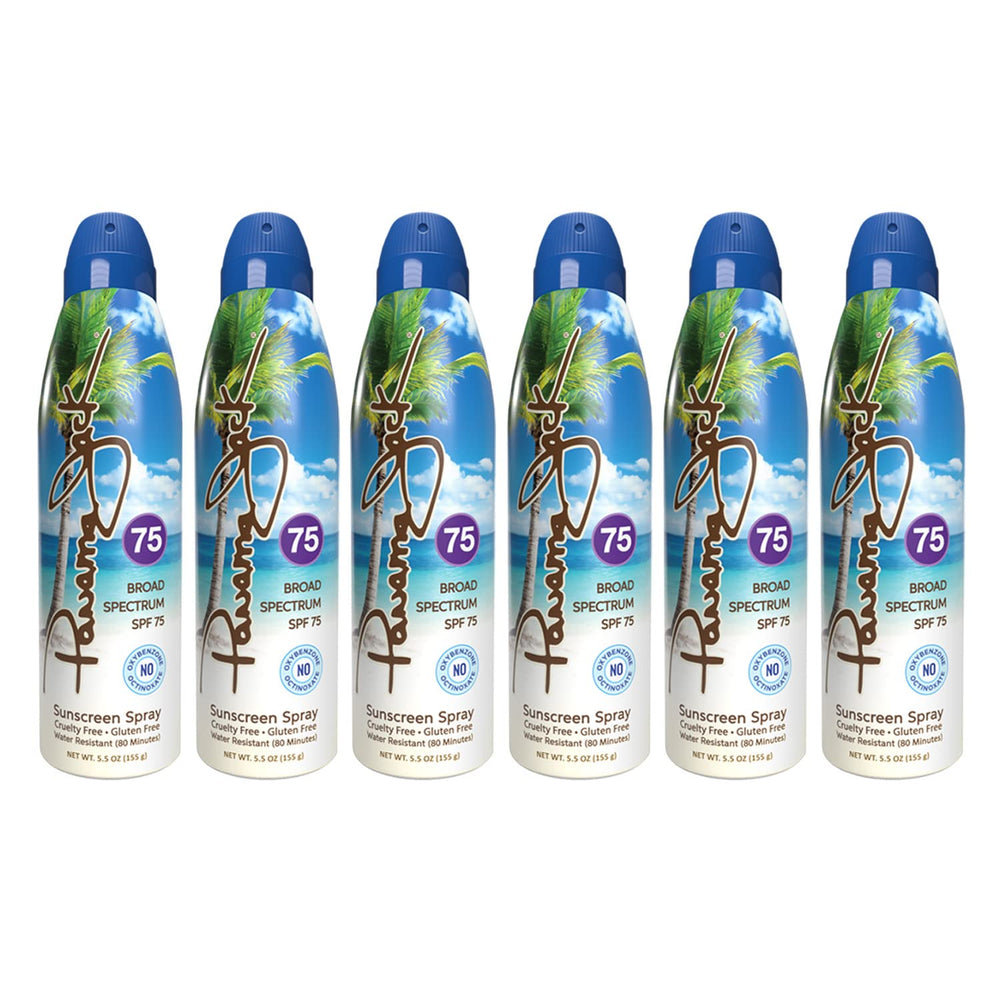 Panama Jack apply spray on skin for even coverage