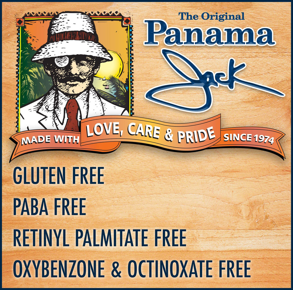 Panama Jack Cocoa Butter creamy formula close-up, gentle daily moisturizer for all seasons.