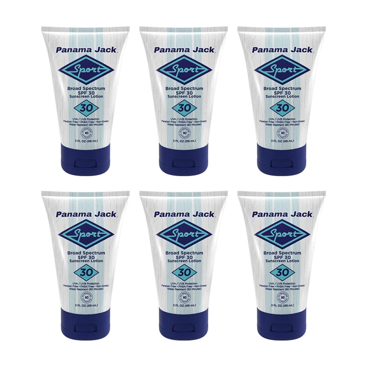 Panama Jack Sport sunscreen lotion bottle with SPF 30 for outdoor protection.