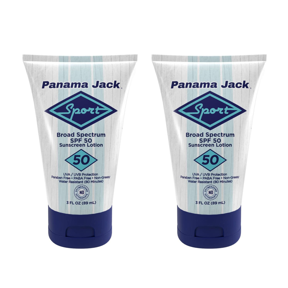 Panama Jack Sport Sunscreen Lotion SPF 50 bottle front offers non-greasy protection