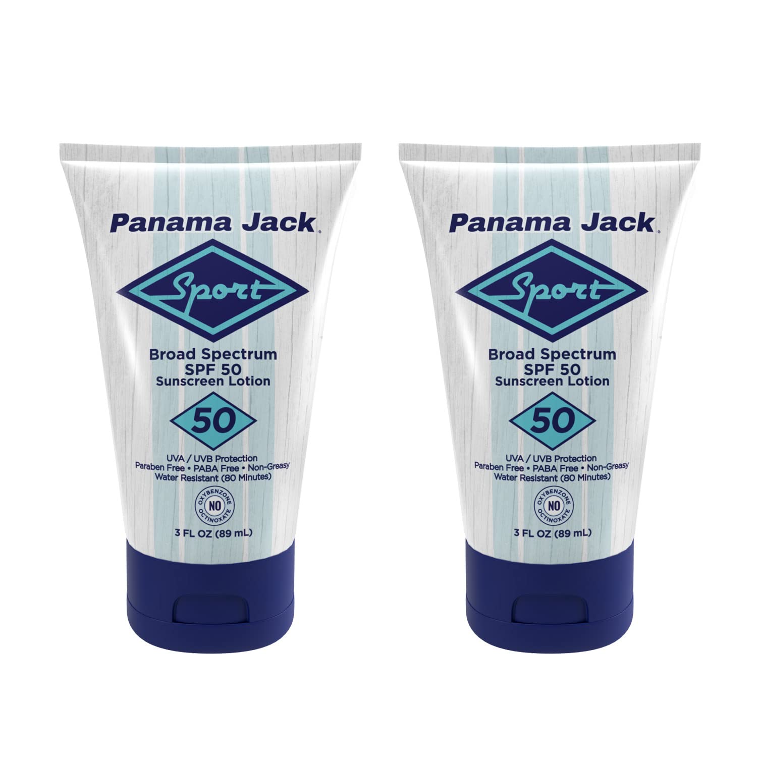 Panama Jack SPF 50 broad spectrum claim on label