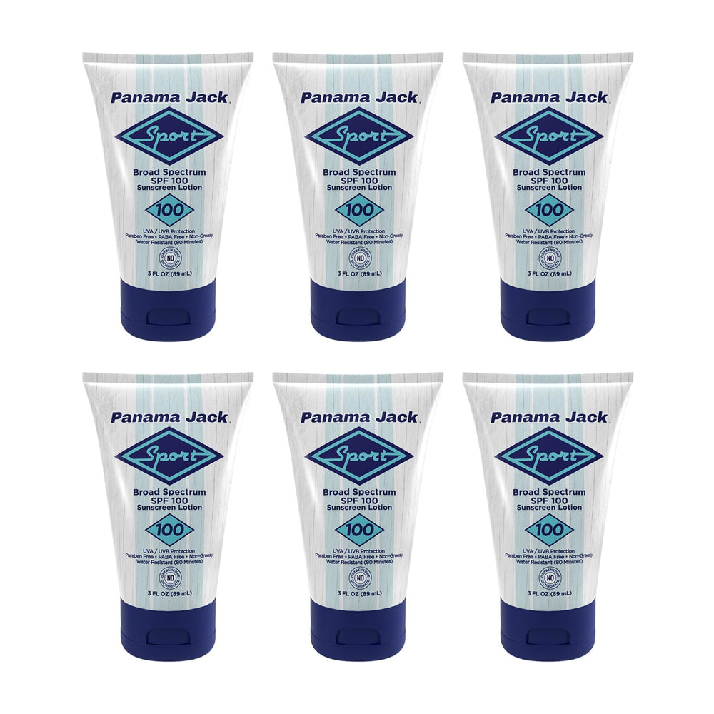 Panama Jack SPF100 highlights cruelty-free and gluten-free attributes.