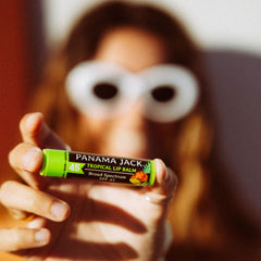 Panama Jack Vanilla lip balm illustrating smooth, protective lip care with SPF 45