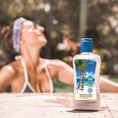 Panama Jack Sunscreen Lotion SPF 50 cream texture ready for daily use