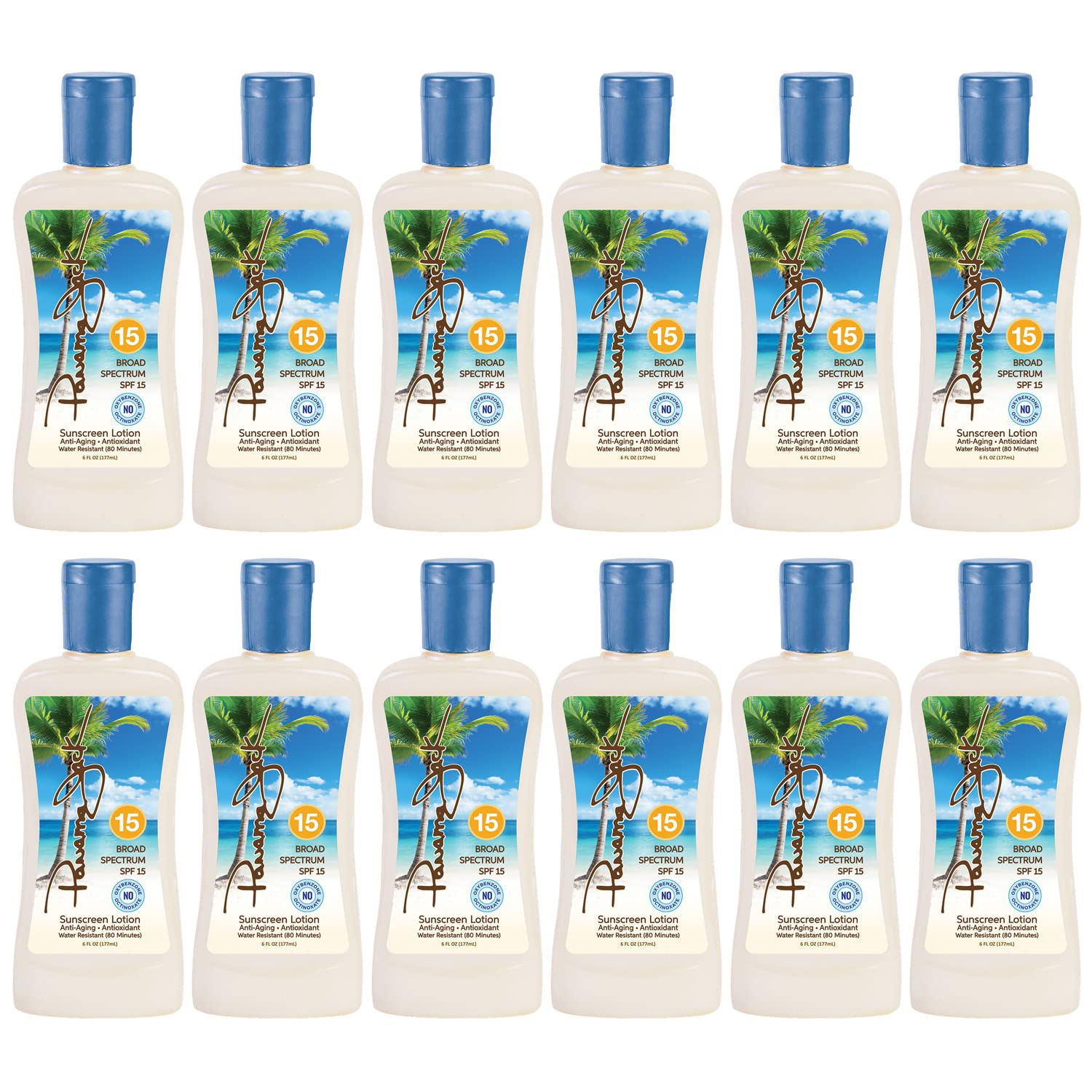 Panama Jack SPF 15 bottle demonstrates broad spectrum protection for sunny days