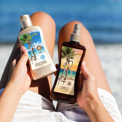 Panama Jack Sunscreen Tanning Lotion dispensing cap enables smooth application.