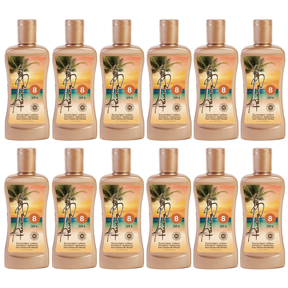Tropical-fragrance vibe with Panama Jack sunscreen bottle on table