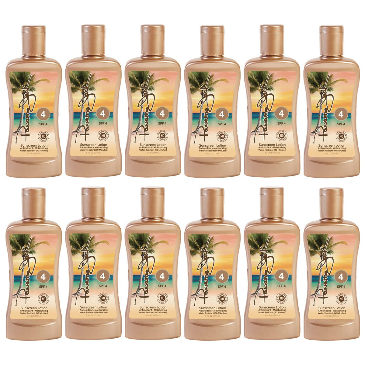 Panama Jack SPF 4 bottle front for light protection and moisture
