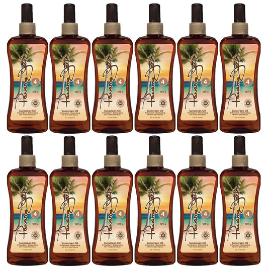 Panama Jack Sunscreen Tanning Oil bottle with pump for easy application.