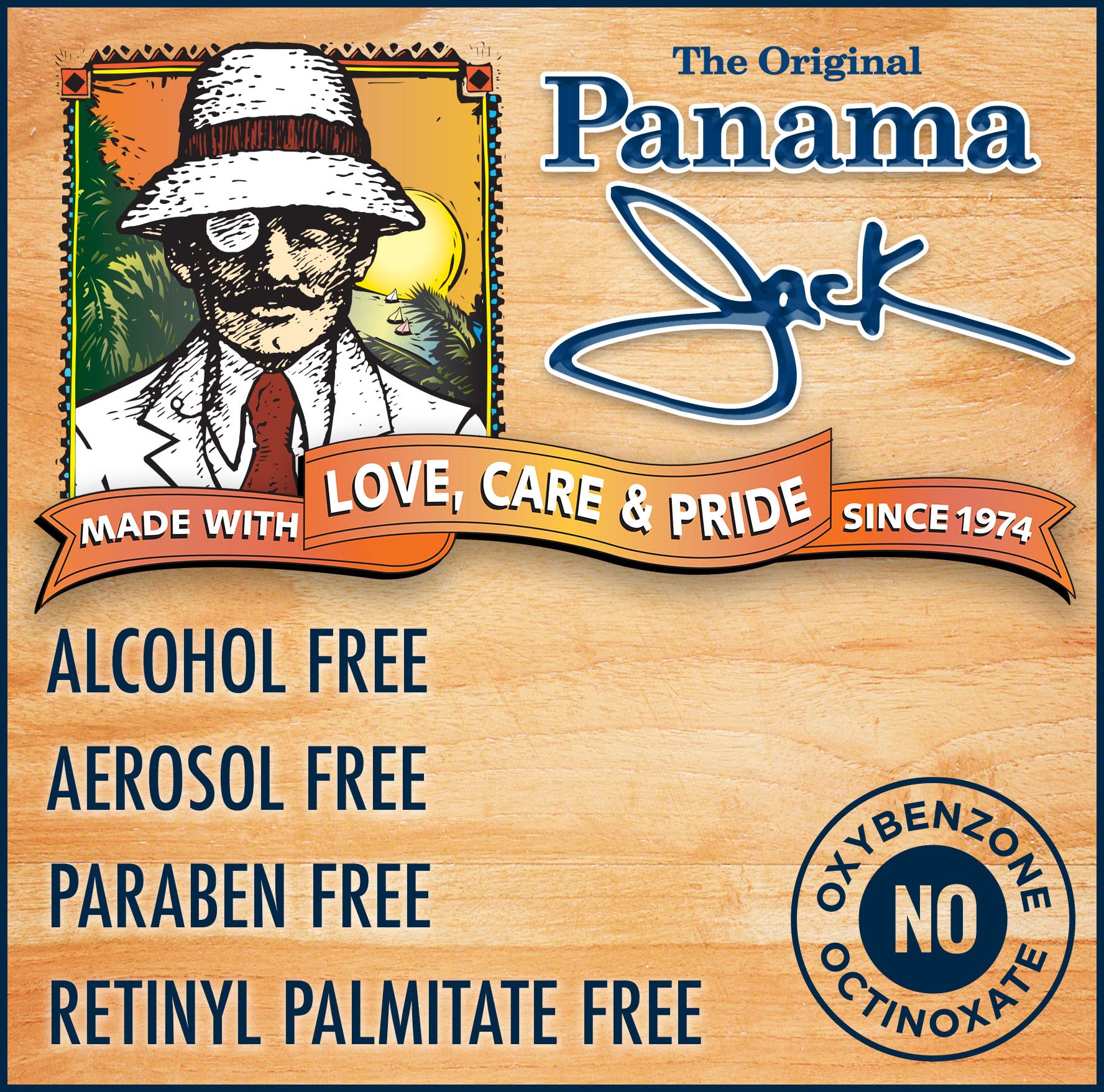 Panama Jack Trophy Oil aloe cocoa bottle provides soothing post-sun care.