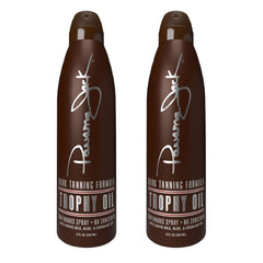 Panama Jack Trophy Oil bottle with tropical scent and lightweight formula for easy application.