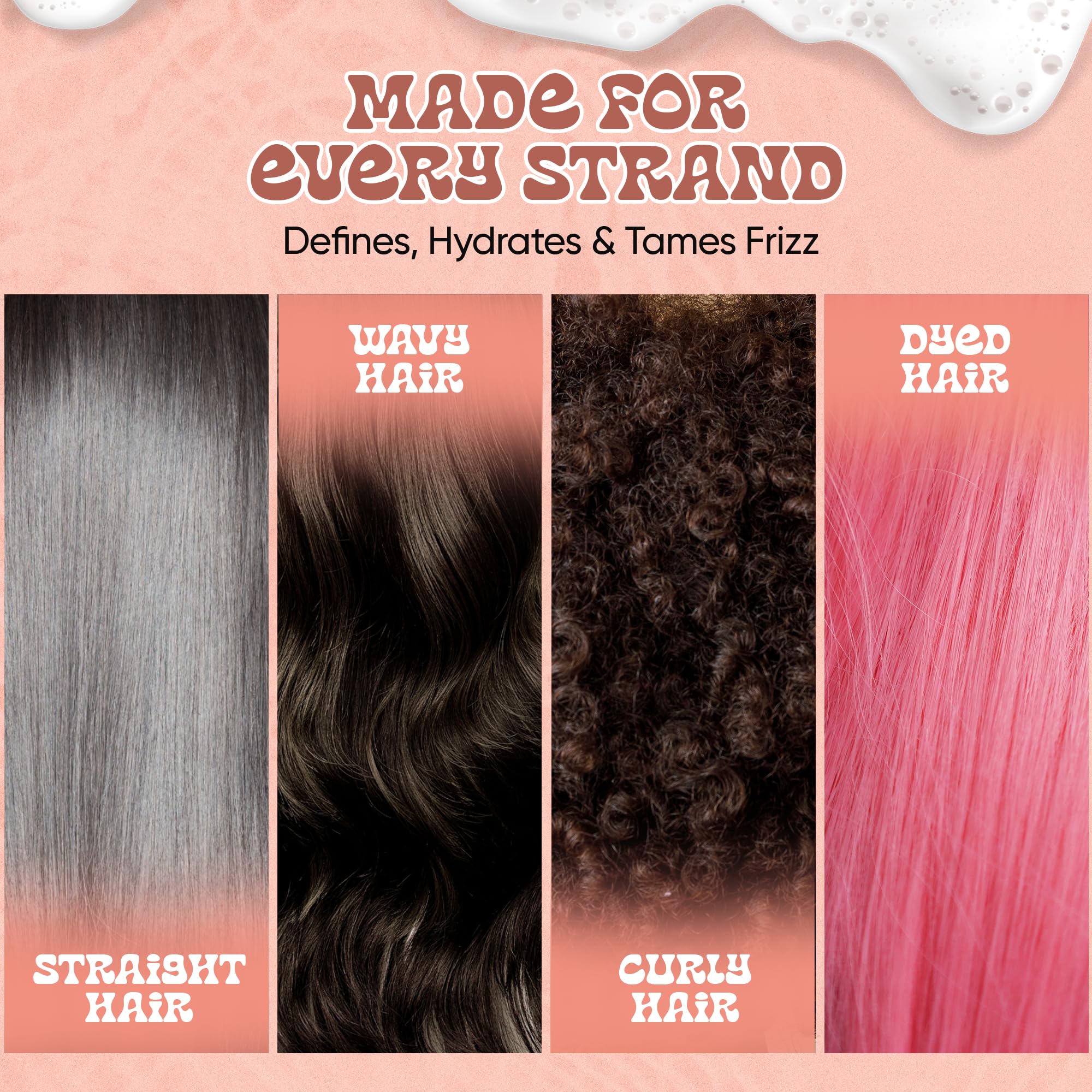 Panda's Promise Conditioner close-up reveals smooth, shiny strands.