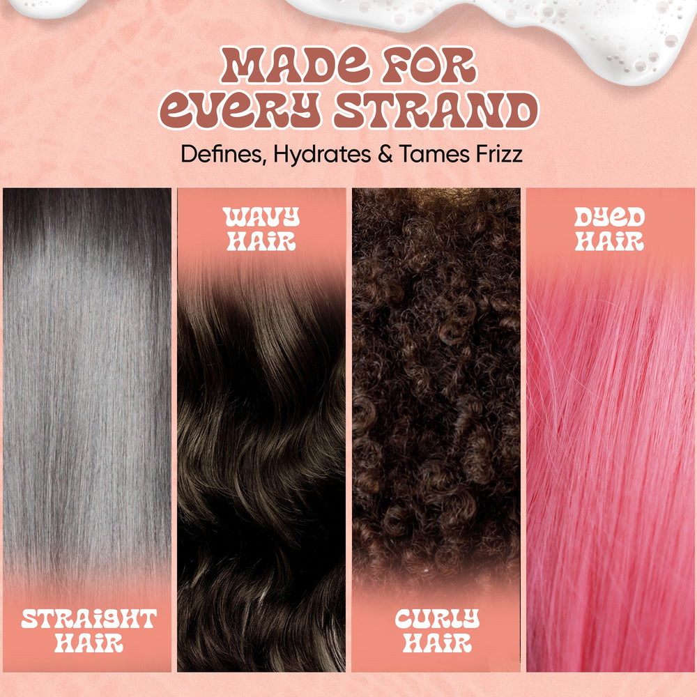 Panda's Promise Conditioner close-up reveals smooth, shiny strands.