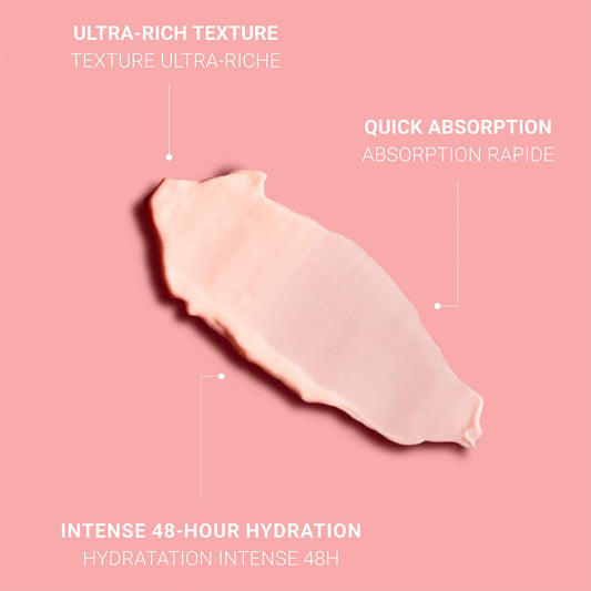 Panier des Sens Radiant Peony cream texture shot highlighting velvet finish