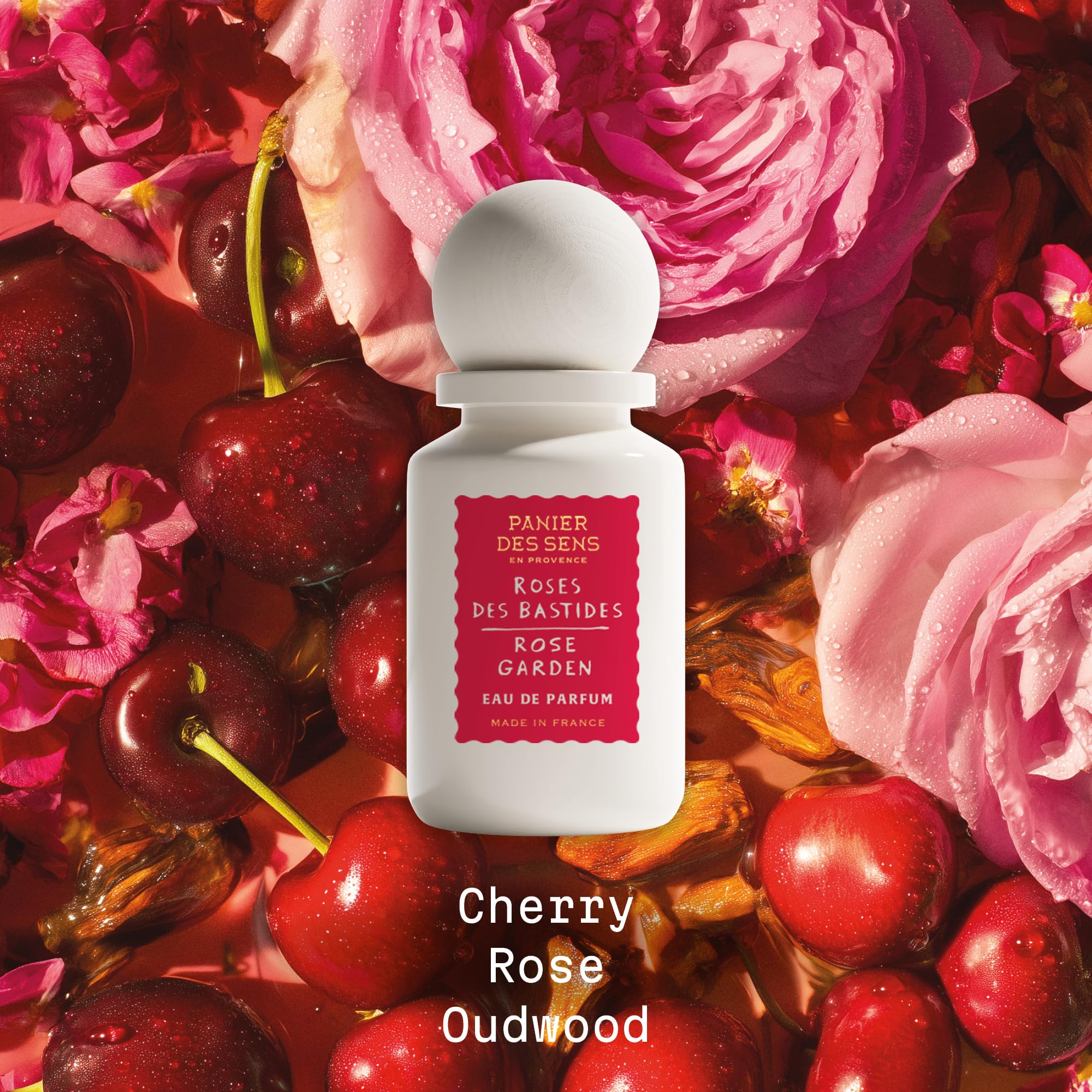 Panier des Sens Rose Garden bottle side view highlighting sleek design