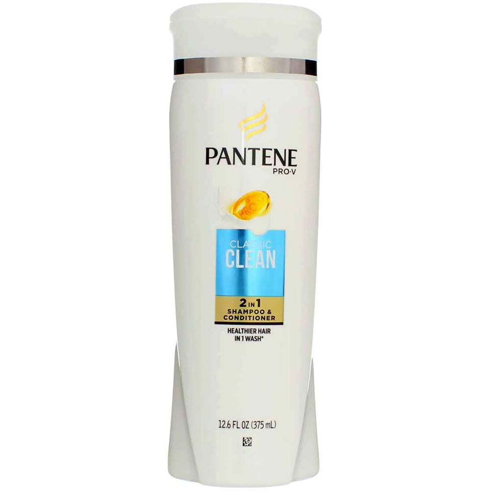 Pantene 2in1 Classic Clean bottle ready for a fast daily routine.