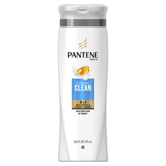 Pantene 2-in-1 Classic Clean bottle promotes shiny, easy-to-manage hair.