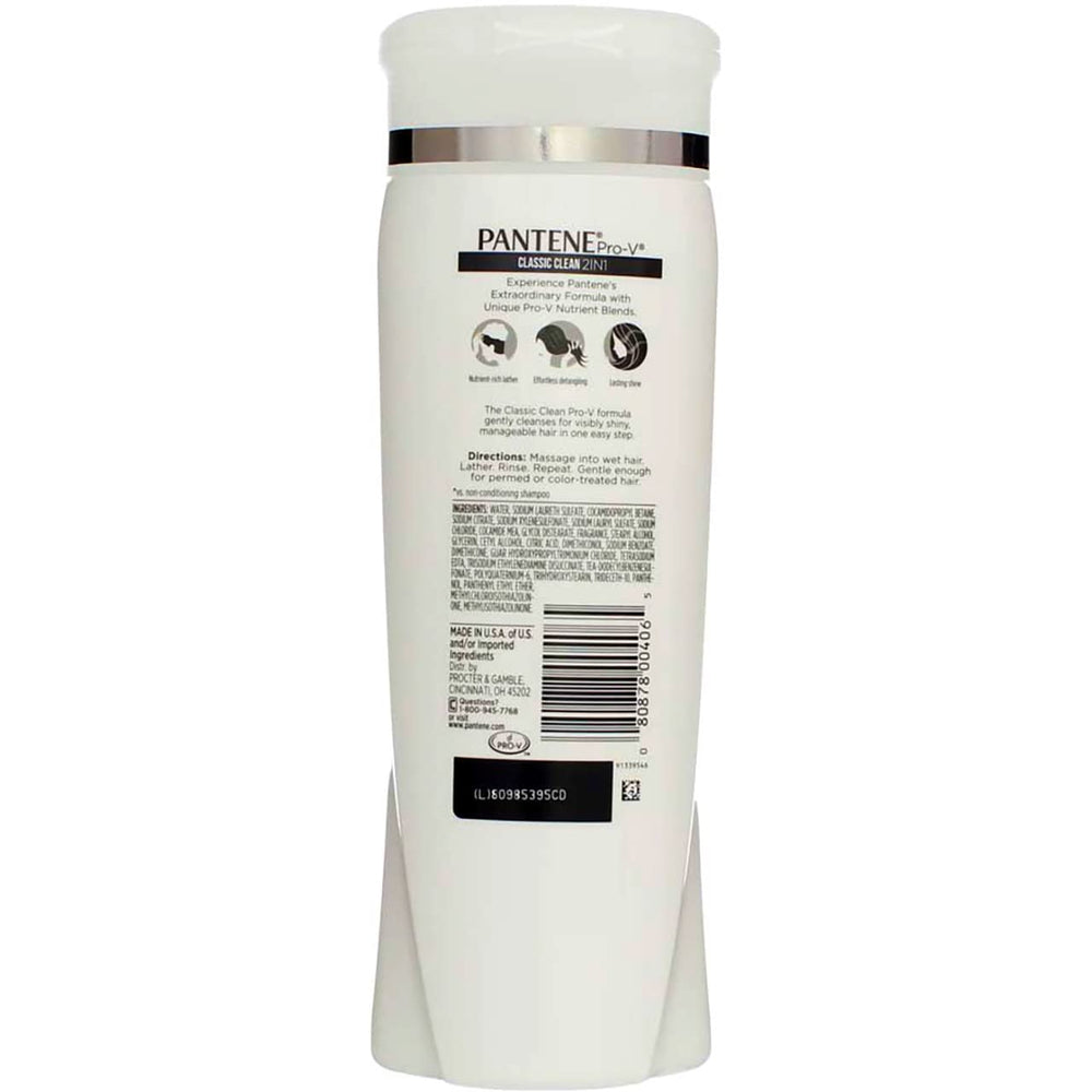 Pantene 2in1 Classic Clean pour highlights simple shampoo and conditioner in one.