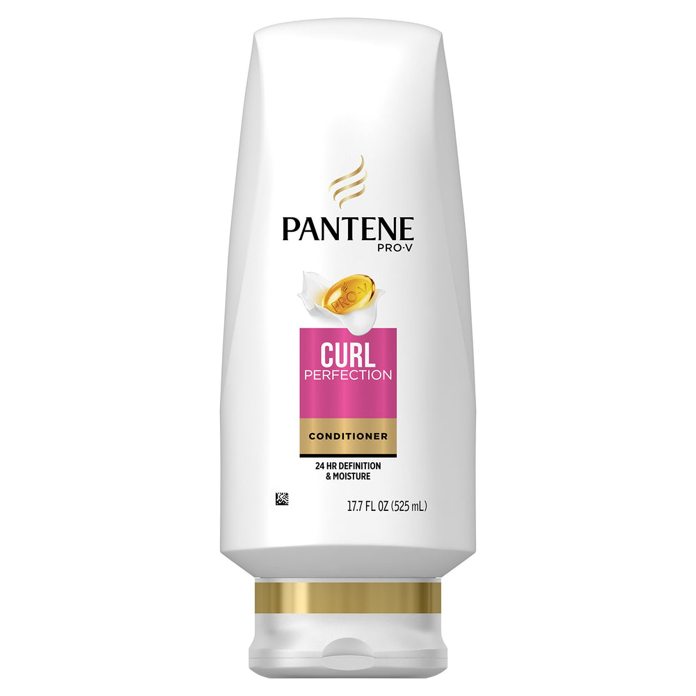 Pantene Pro-V Curl Perfection conditioner bottle showing hydration for defined curls.