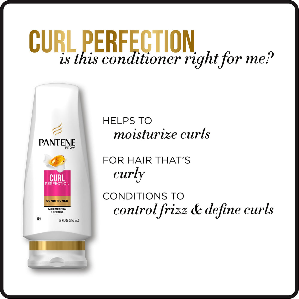 Pantene Pro-V frizz-control effect on air-dried curls.