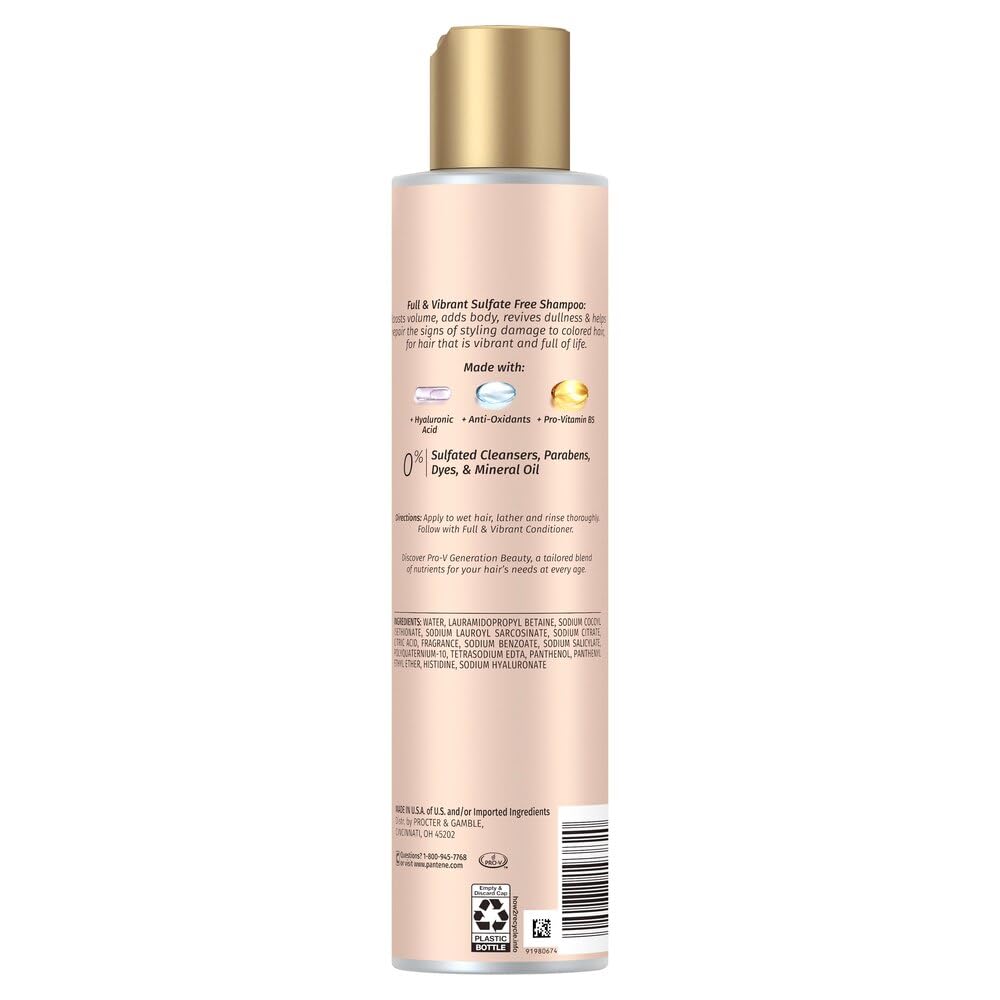 Pantene Hyaluronic Acid shampoo pour highlighting nourishing infusion for revitalized strands