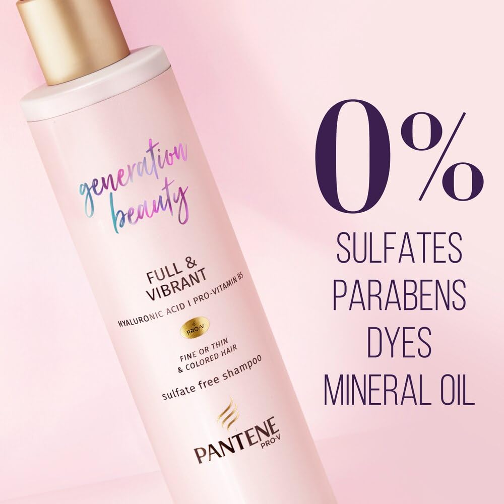 Pantene antioxidants and Pro-Vitamin B5 formula close-up emphasizing color-safe nourishment