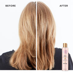 Pantene color safe sulfate free label close-up indicating gentle cleansing for color treated hair