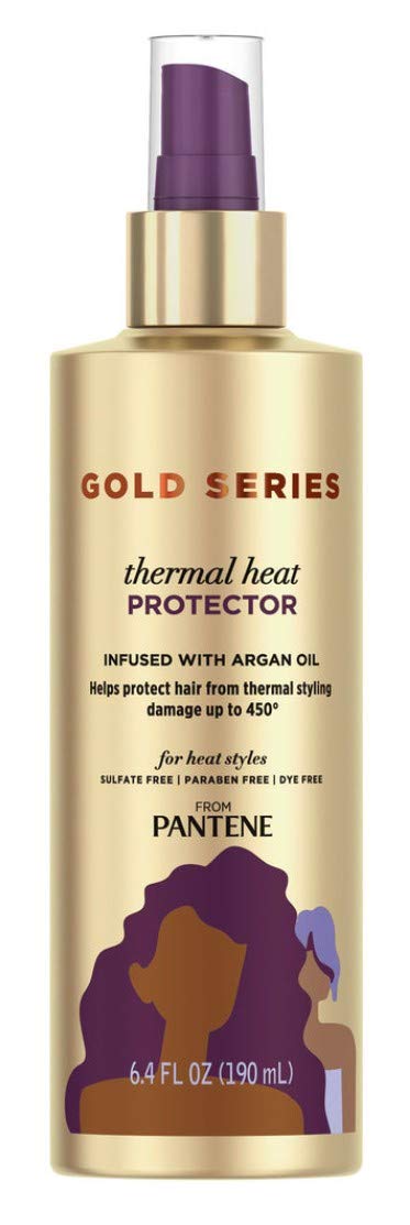 Pantene Gold Series Thermal Heat Protector 2-pack, convenient home-use packaging.