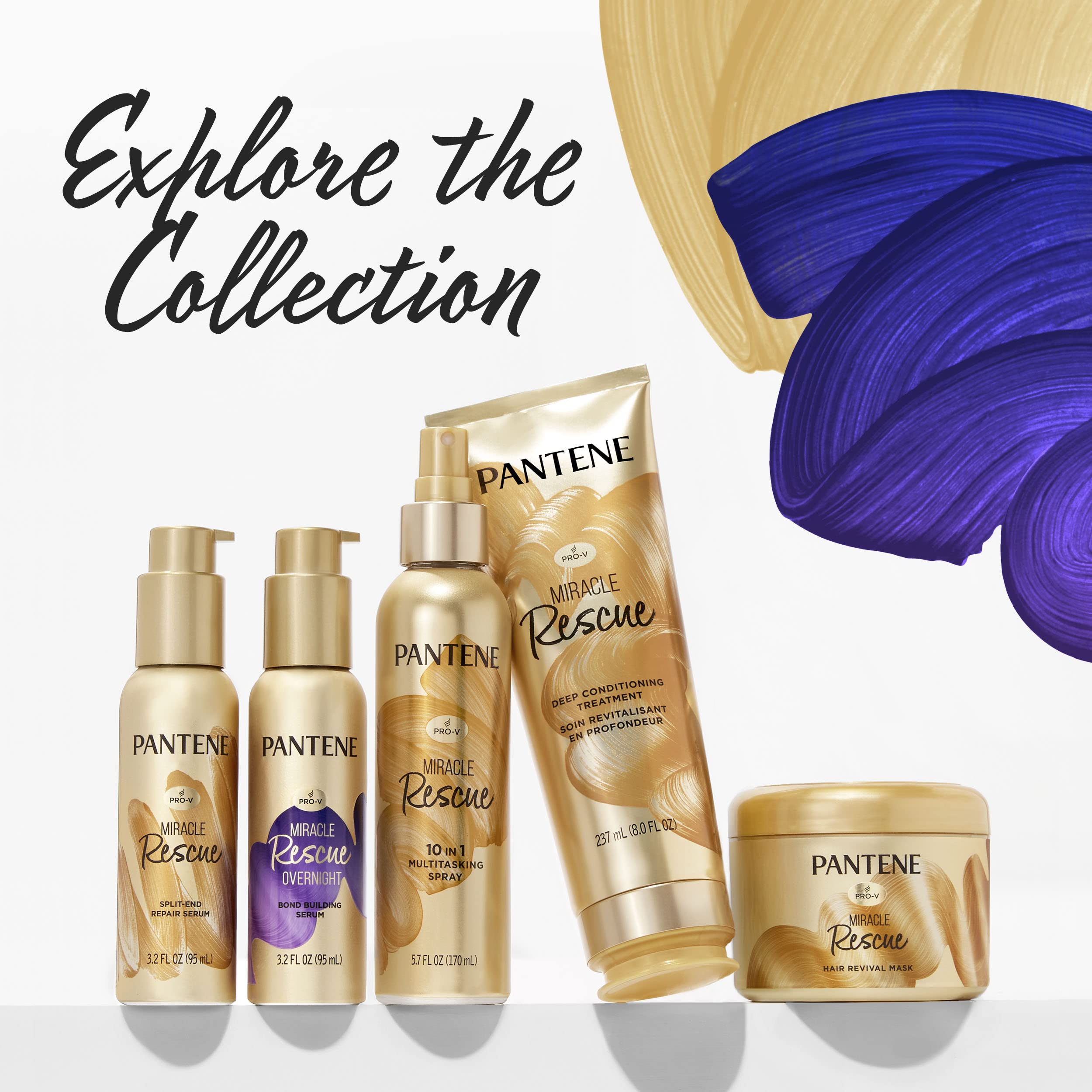 Pantene Miracle Rescue vitamins highlight nourishing ingredients.