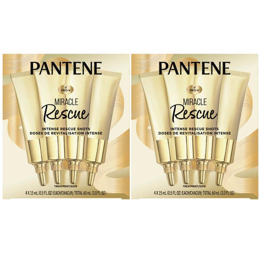 Pantene Miracle Rescue Shots bottle close-up highlighting deep repair potential