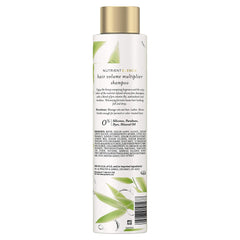 Bamboo extract imagery on Pantene shampoo bottle