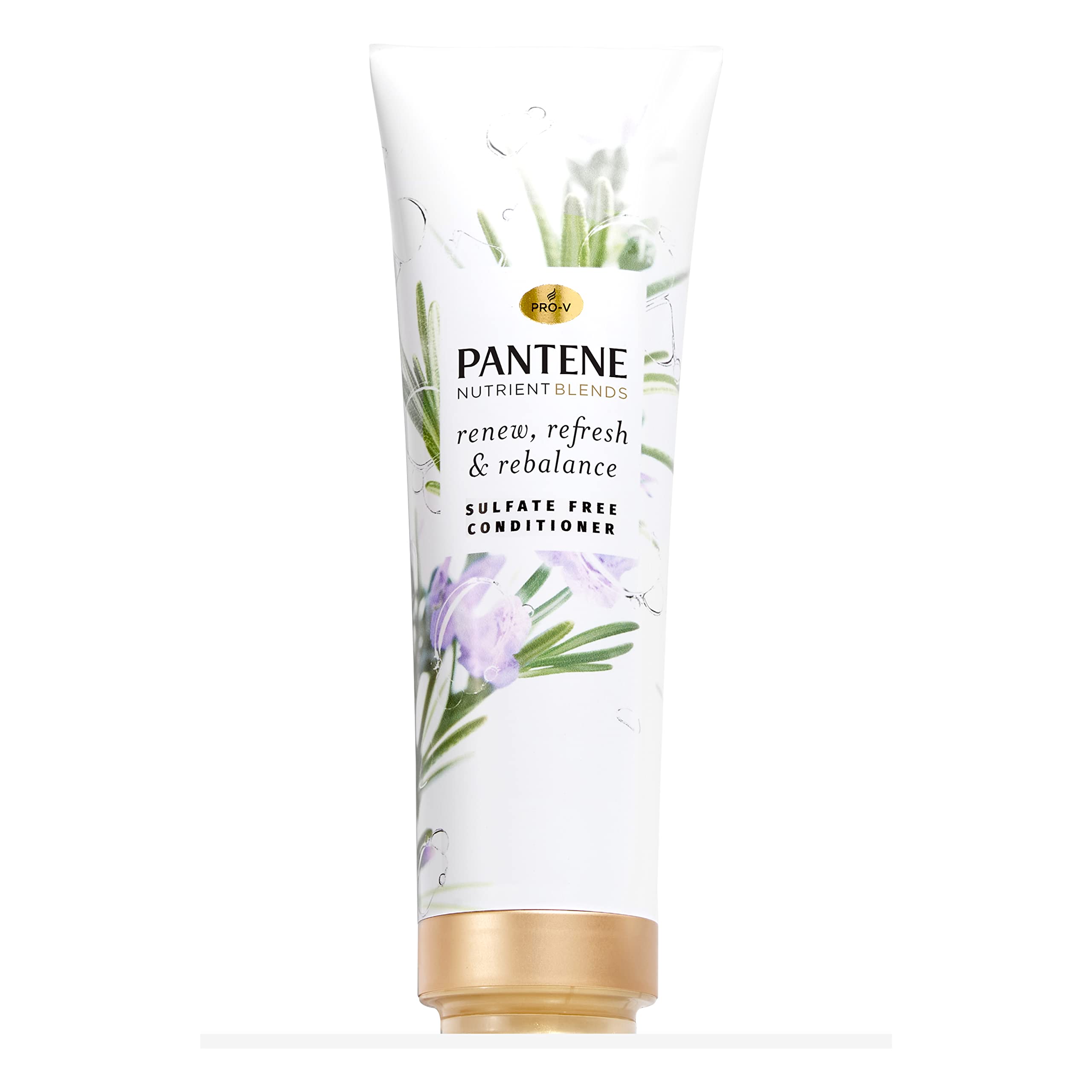 Pantene Nutrient Blends Rosemary Conditioner bottle with rosemary scent and frizz control.