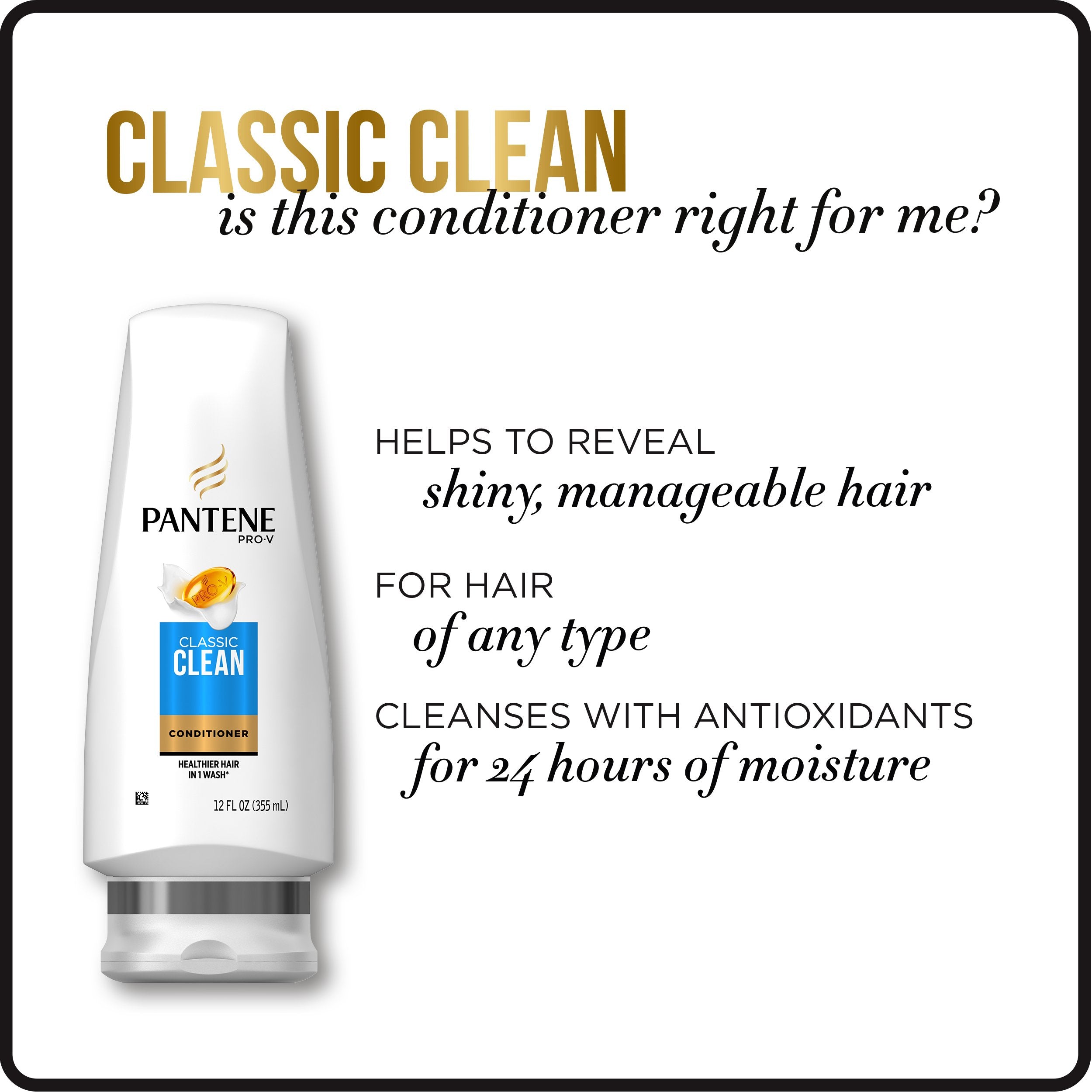 Pantene Pro-V Classic Clean Conditioner hair shine and smooth finish after use.